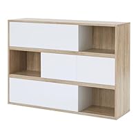 Amazon｜LOWYA ロウヤ本棚 収納棚 扉付き キャビネット